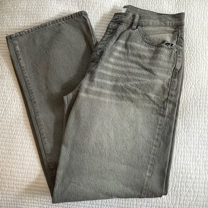 KanCan 13/30 gray wide leg jeans- small amount of distressing